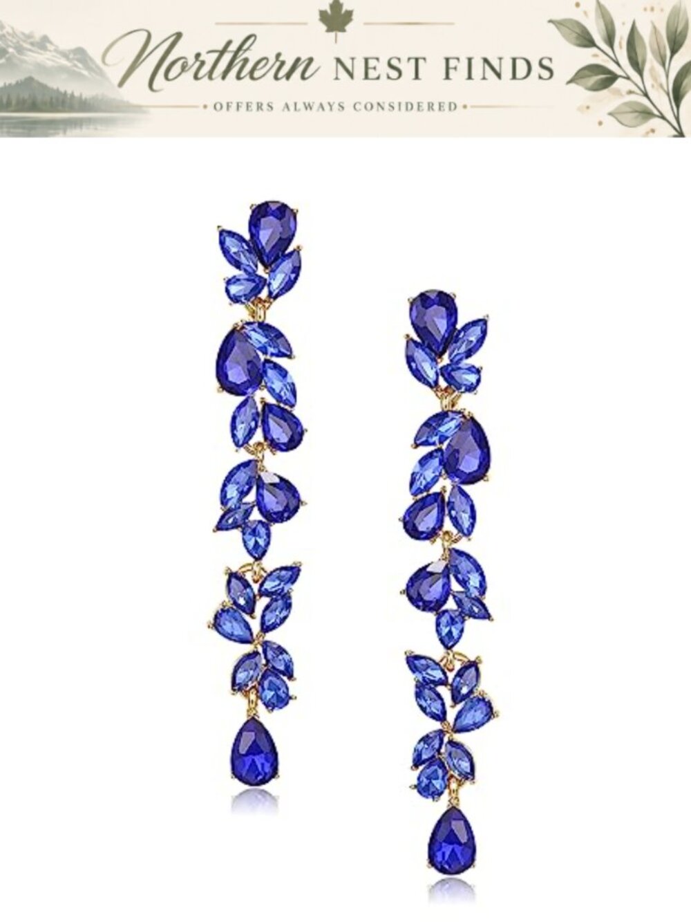EVER FAITH Wedding Rhinestone Crystal Chandelier Dangle Earrings Women